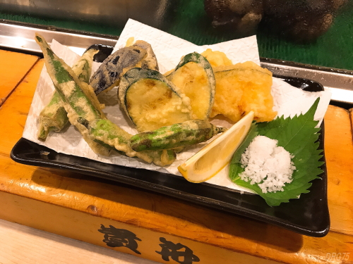 横浜の貴舟寿司の野菜天ぷら2