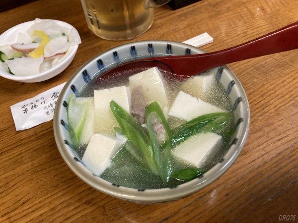 川崎の登利亭の鴨豆腐
