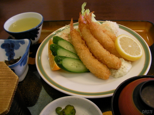 天橋立の橋立大丸で海老フライ定食